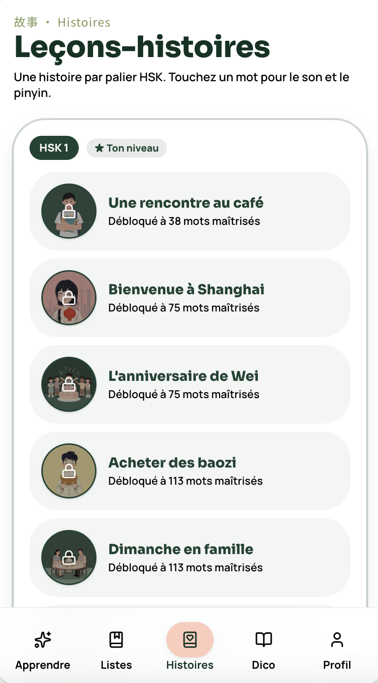 Histoires HSK